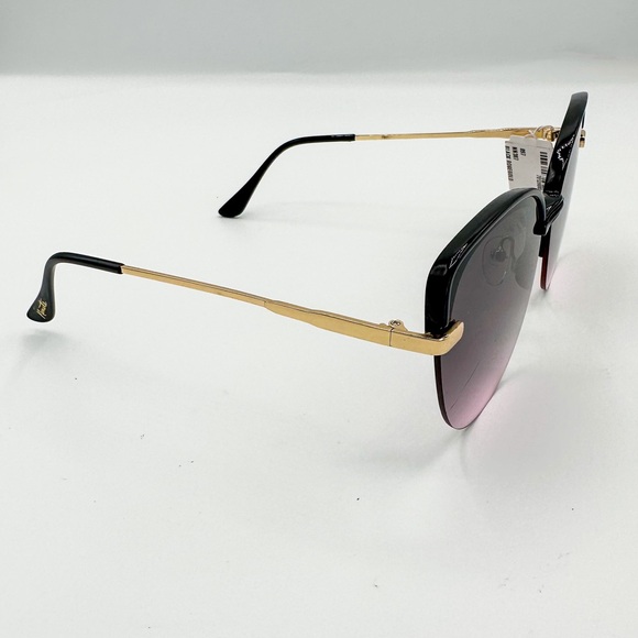 Nanette Lepore Black Purple Ombre Oversized Sunglasses - Picture 3 of 7